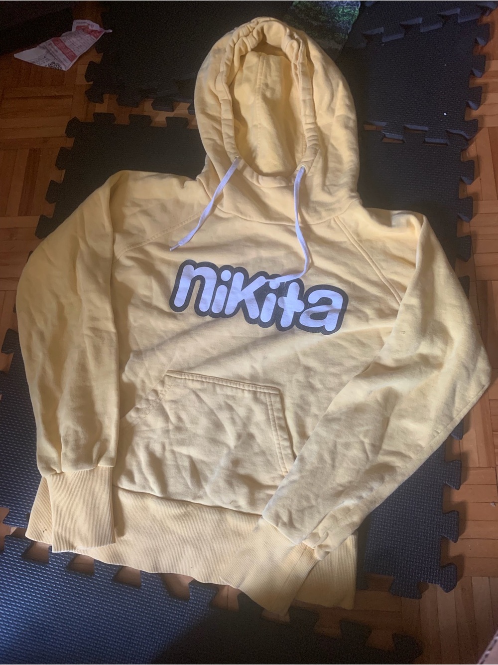 Nikita Yellow Logo Pullover Hoodie